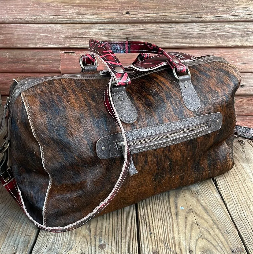 018 Duffel - Red Brindle w/ Red Brands