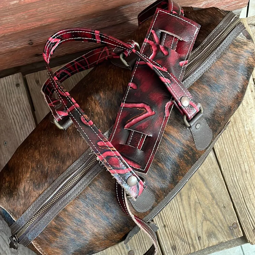 018 Duffel - Red Brindle w/ Red Brands
