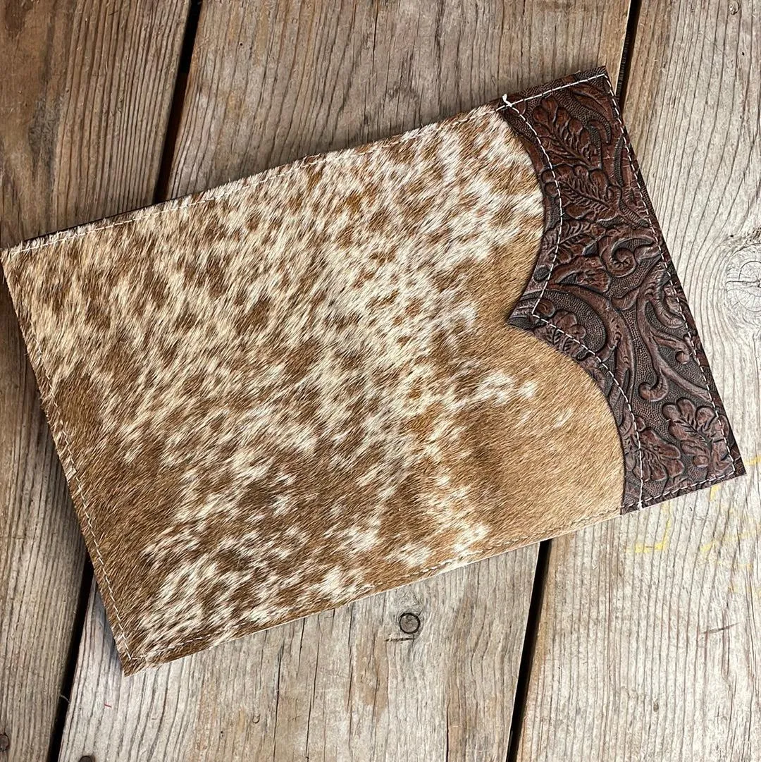 059 Small Notepad Cover - Longhorn w/ Cowboy Tool