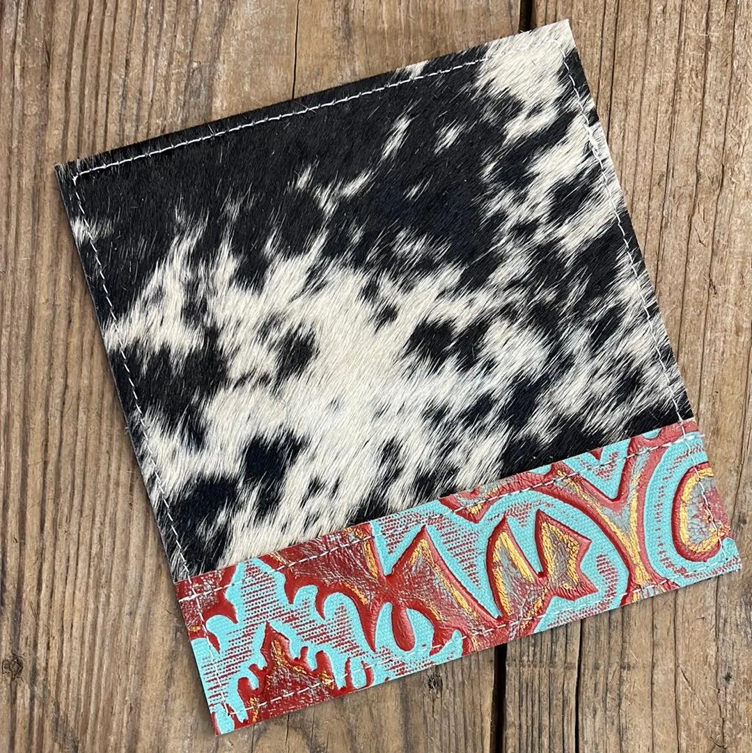 083 Checkbook Cover - Black & White w/ Patriot Laredo