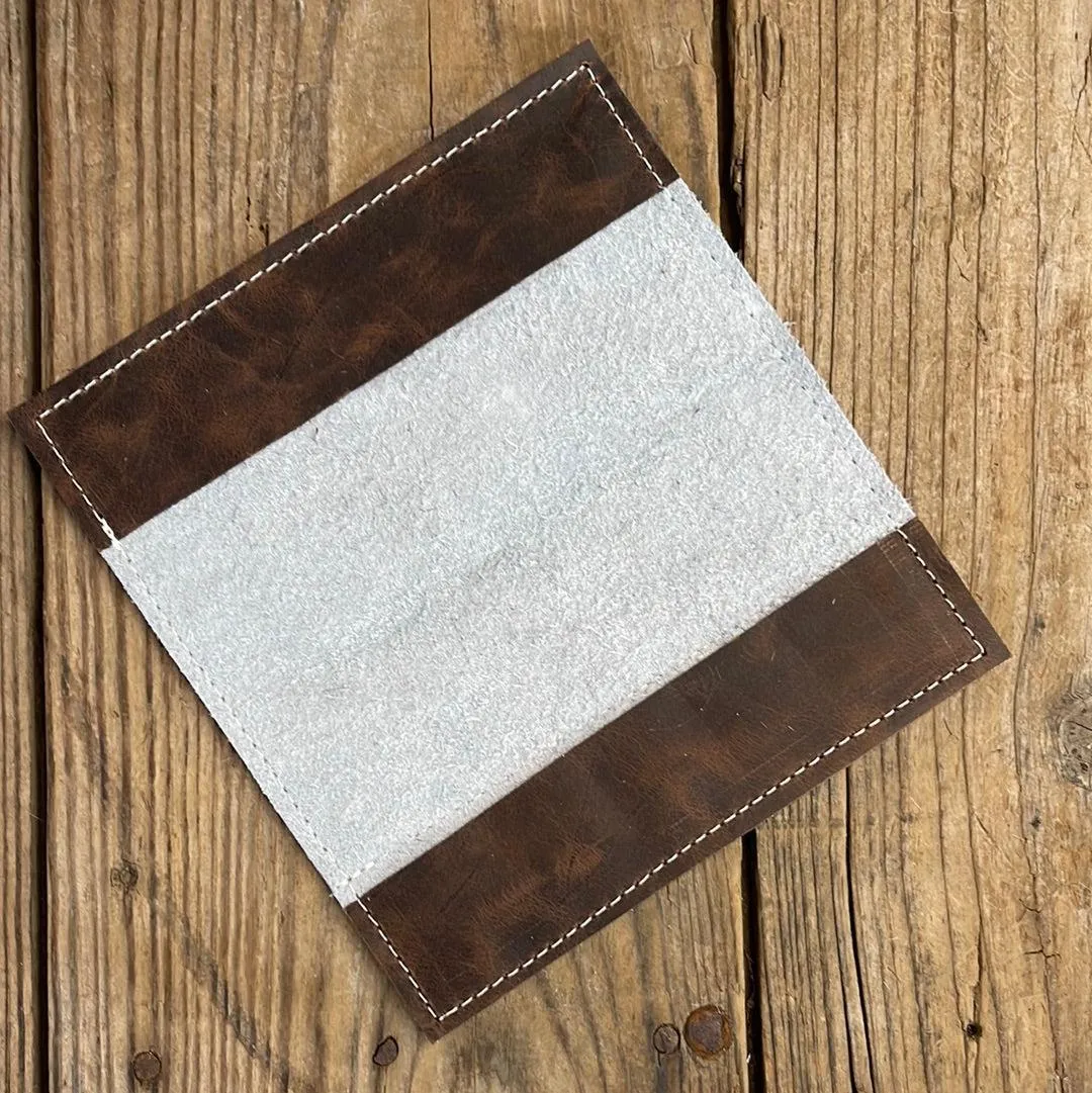 083 Checkbook Cover - Black & White w/ Patriot Laredo