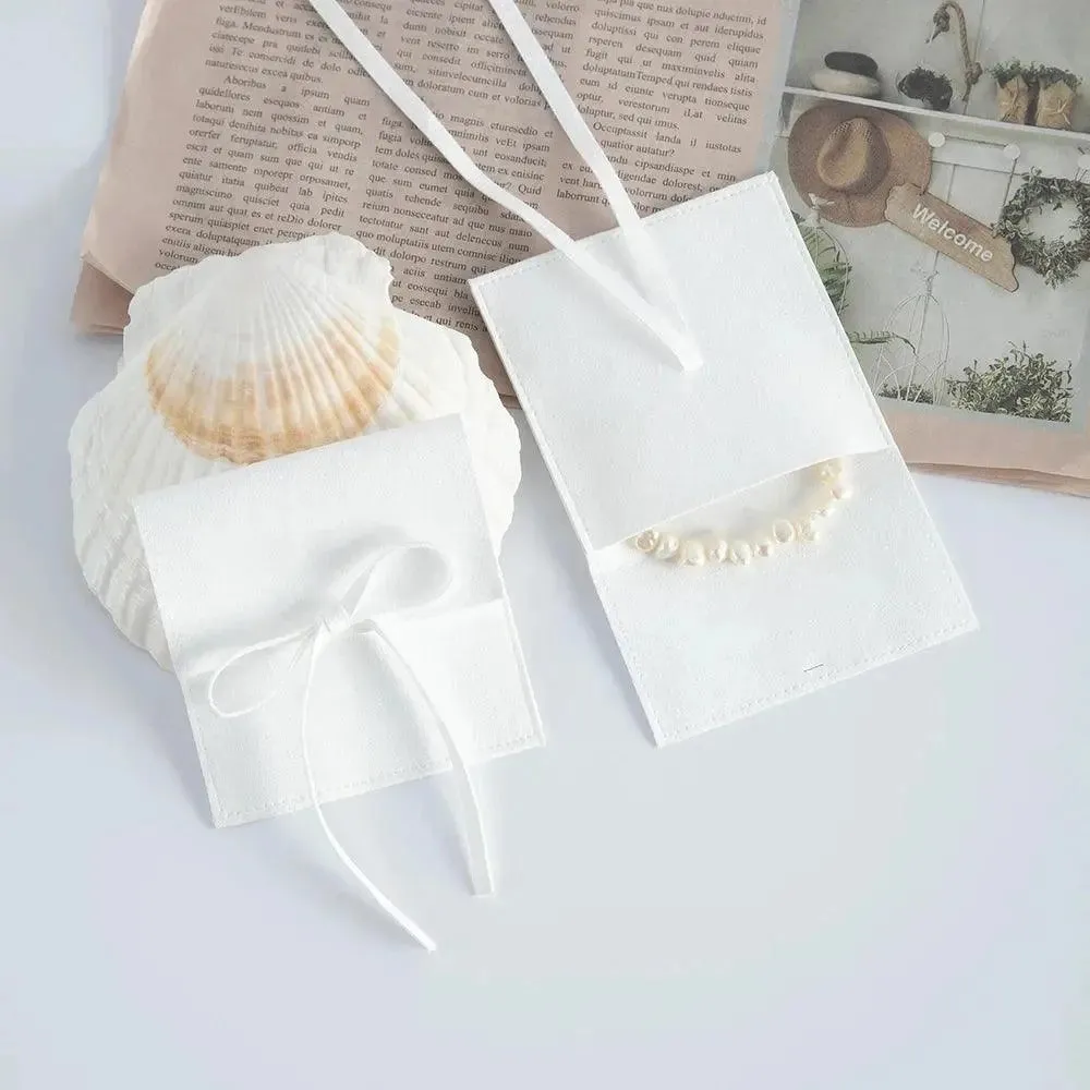 10pcs Microfiber Jewelry Pouch Velvet Jewelry Small Envelope Bag with Rope Jewelry Packaging Pouch Wedding Favors Gift Party Bag