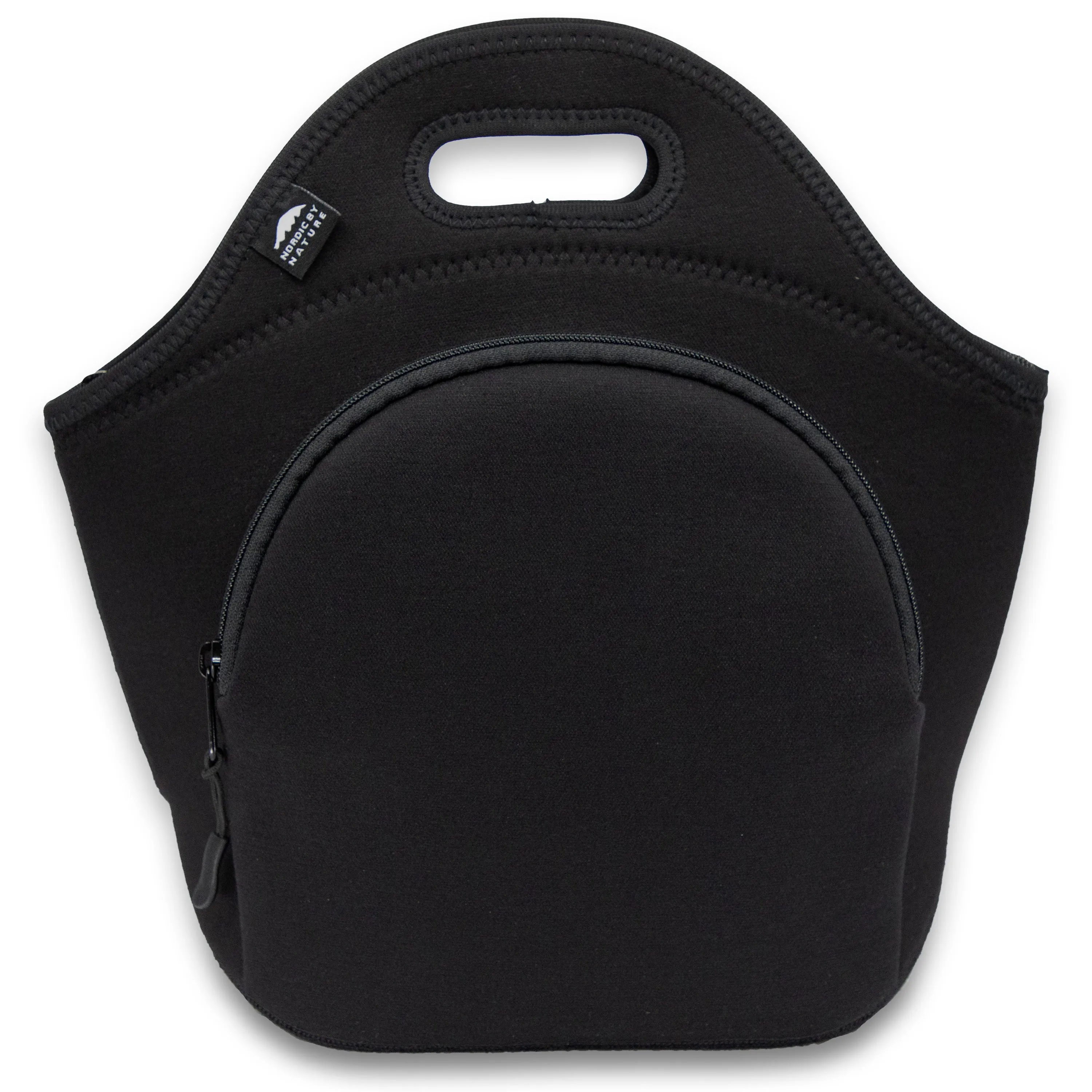13.5" Cotton Lunch Bag Black/Black