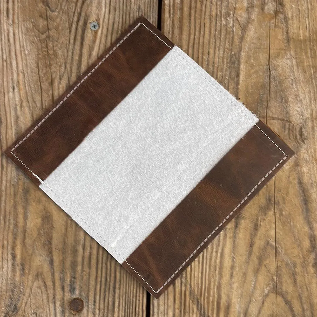 156 Checkbook Cover - Black & White w/ Autumn Ash