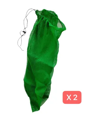 2pcs Heavy-duty Mesh Berley Bag Net Reusable Fishing Tackle/GRN
