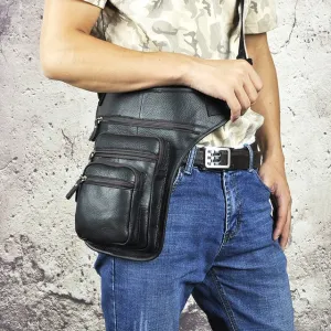 3111 Crazy Horse Leather  with 8" Tablet Compartment Drop Leg Bag