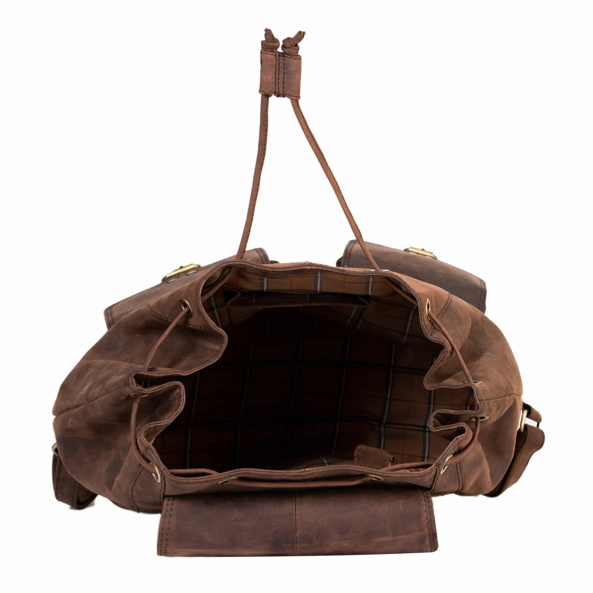 392650 Backpack in Full Grain Dark Brown Hunter Leather | Style n Craft