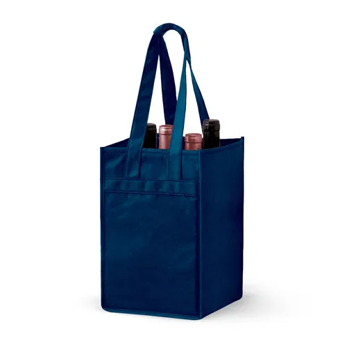 4 Bottle Non-woven Wine Tote Bag *Stocked in the USA* -