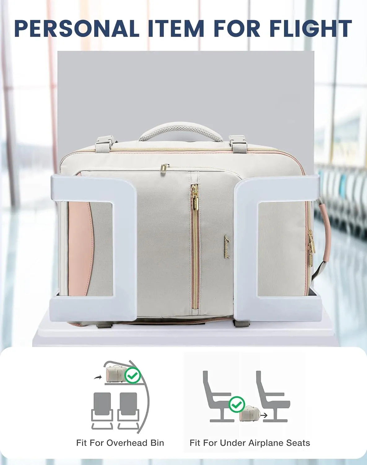 40L Travel Backpack, 17inch Laptop Luggage Daypack with 3 Packing Cubes