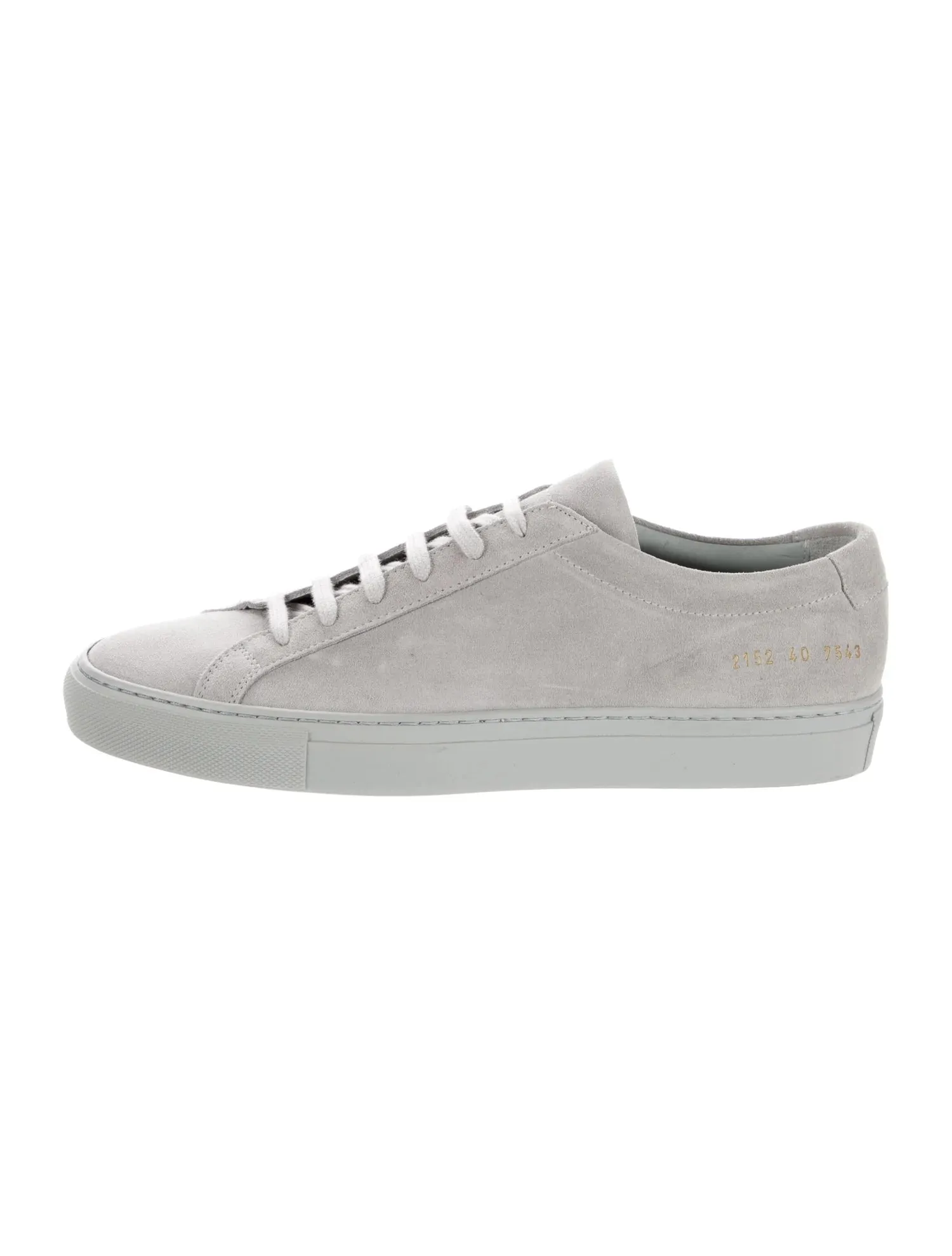 $420 COMMON PROJECTS - "Achilles" Gray Suede Sneakers - 10 US (43EU)