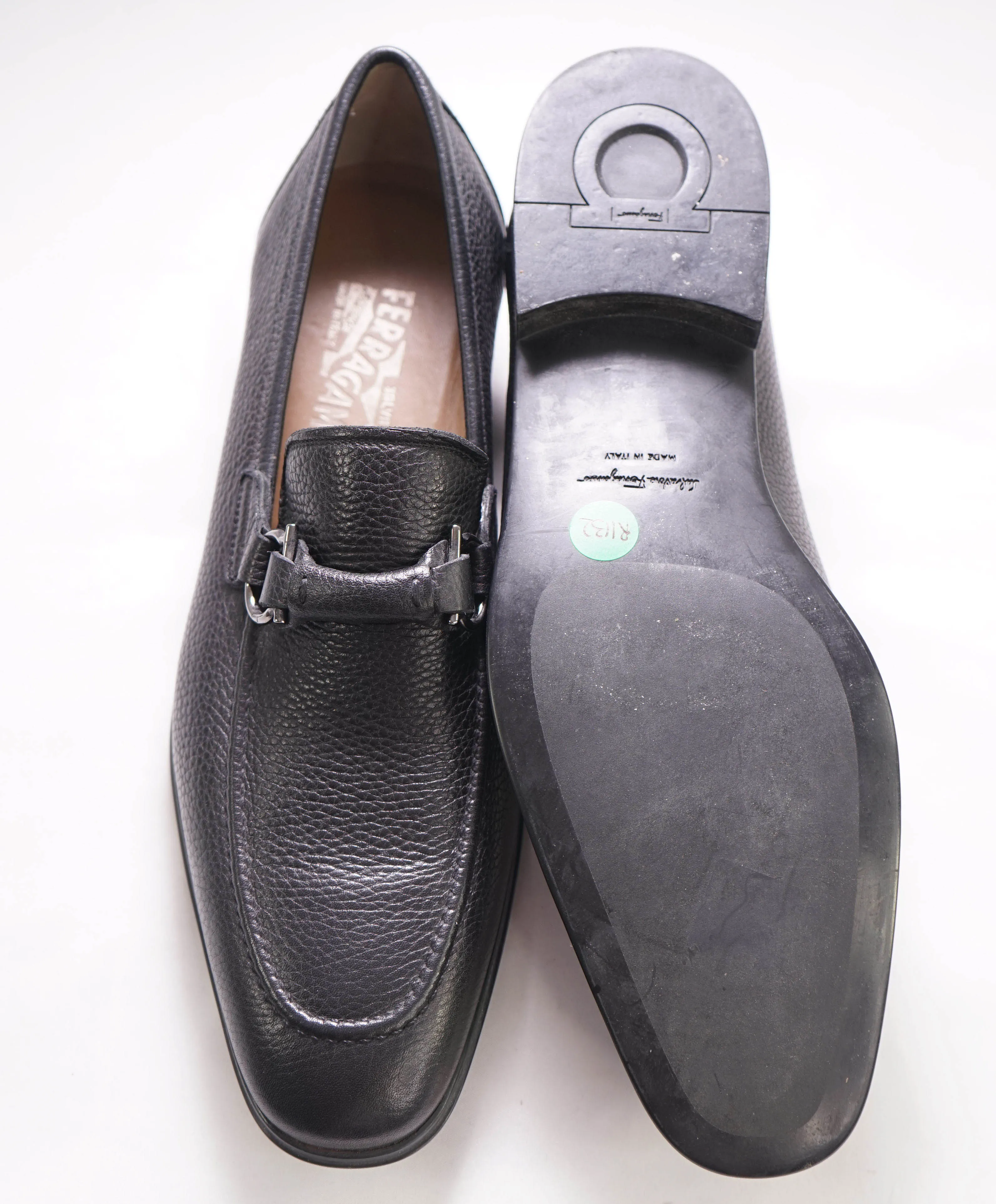 $850 SALVATORE FERRAGAMO - Leather Bit Gancini Brown Slip-On Loafer  - 11.5