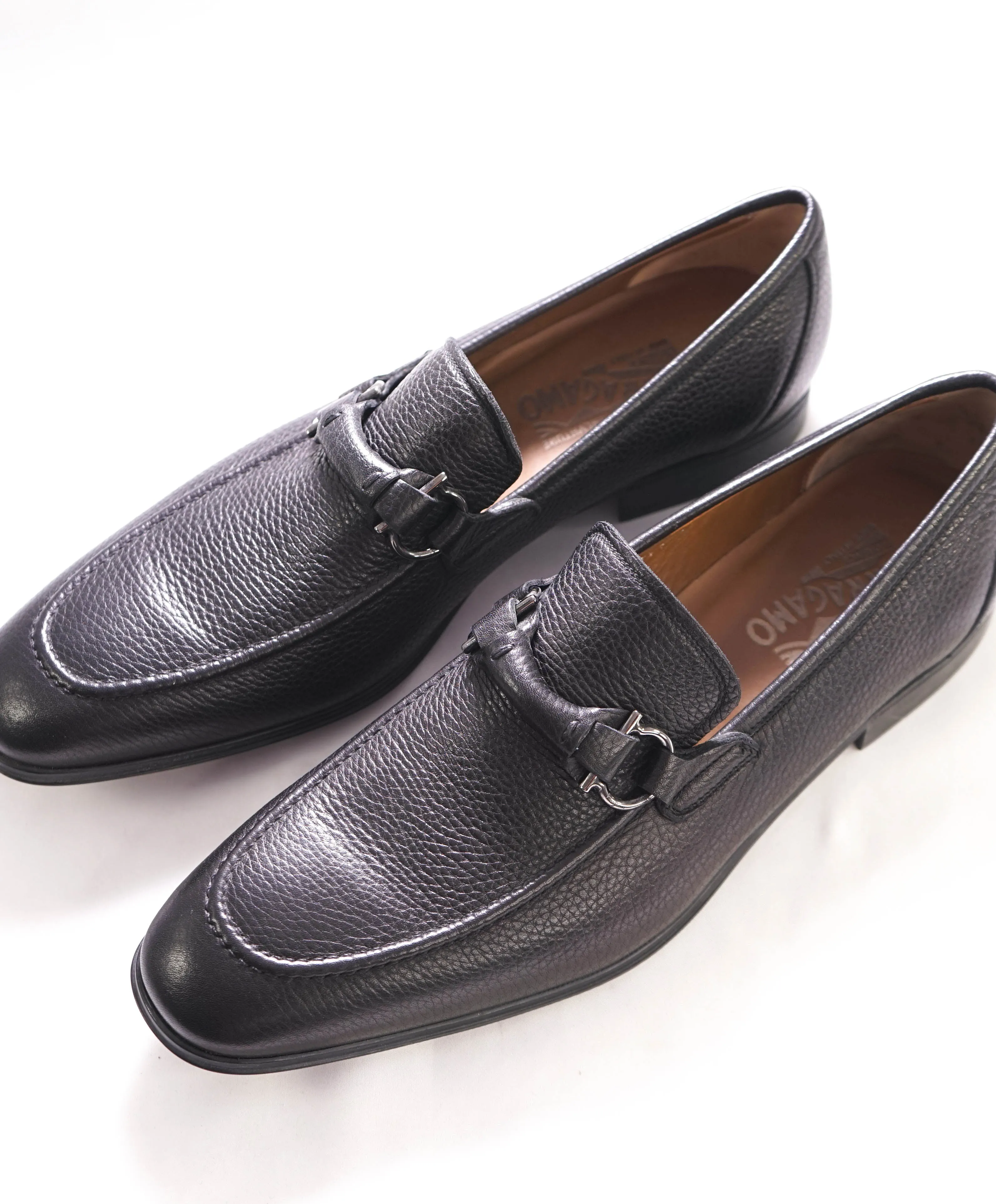 $850 SALVATORE FERRAGAMO - Leather Bit Gancini Brown Slip-On Loafer  - 11.5