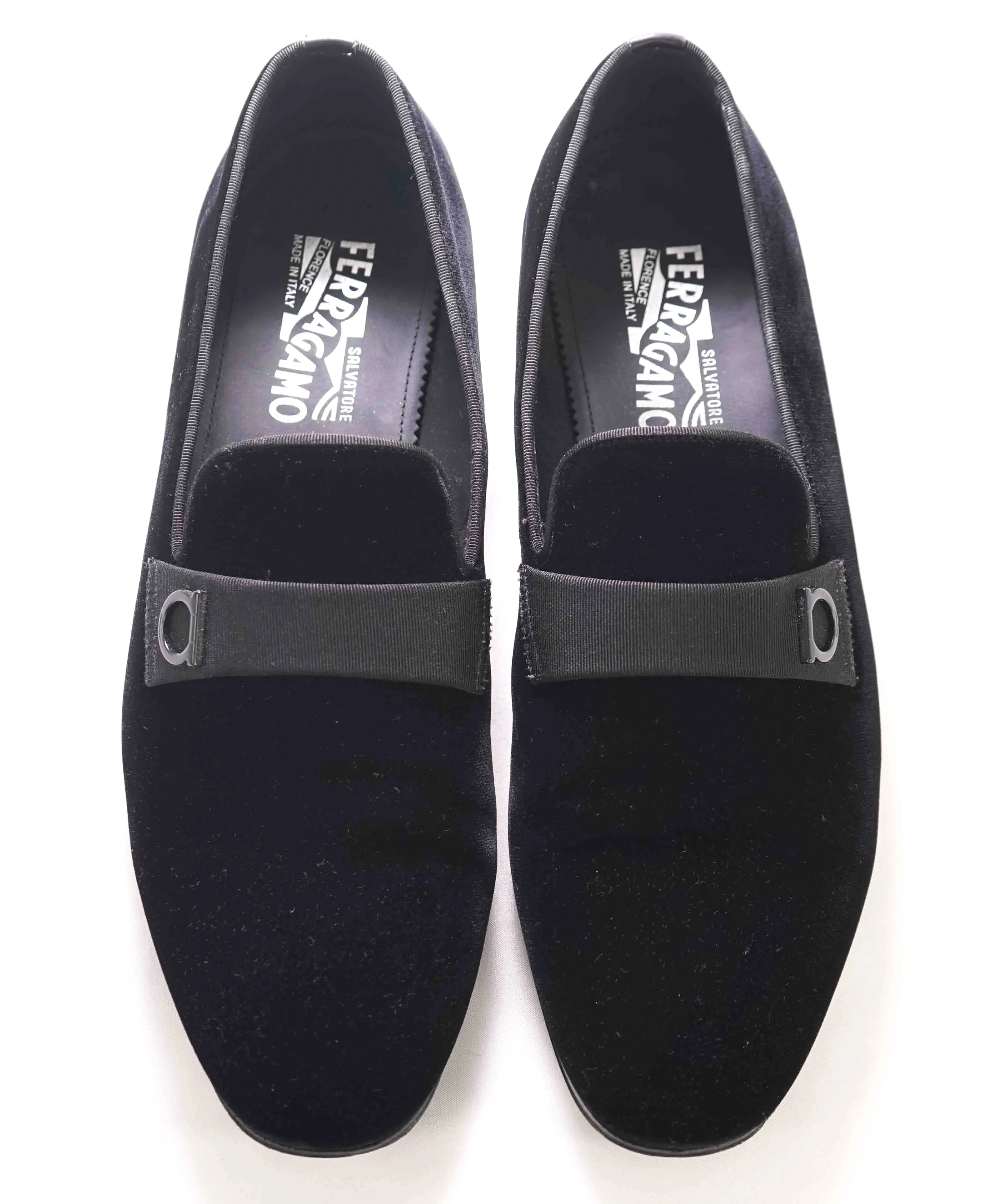 $950 SALVATORE FERRAGAMO - *LAPO * Velvet GANCINI Smoking Loafer - 10 E US