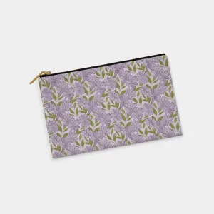 Abstract Floral Lilac Personalized Zipper Pouch
