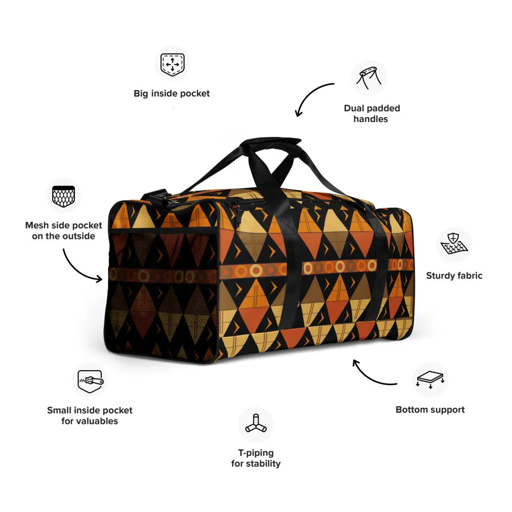 African Tribal Print Duffel bag - Earthy