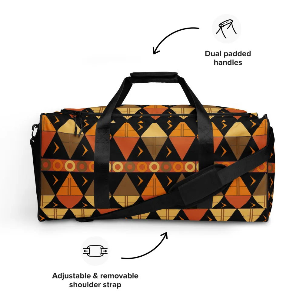 African Tribal Print Duffel bag - Earthy