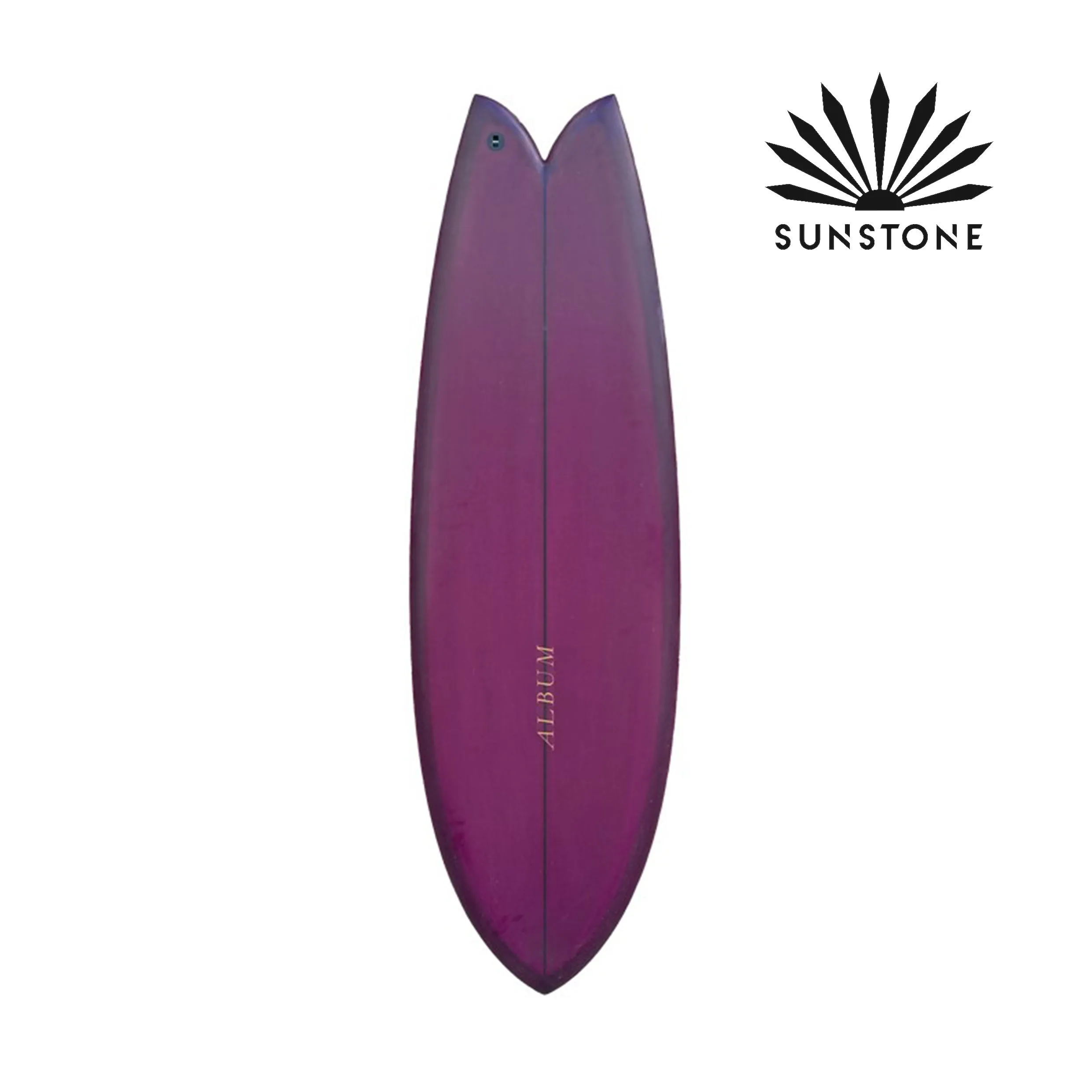 ALBUM SUNSTONE 5'8 BURGANDY TINT PU SURFBOARD