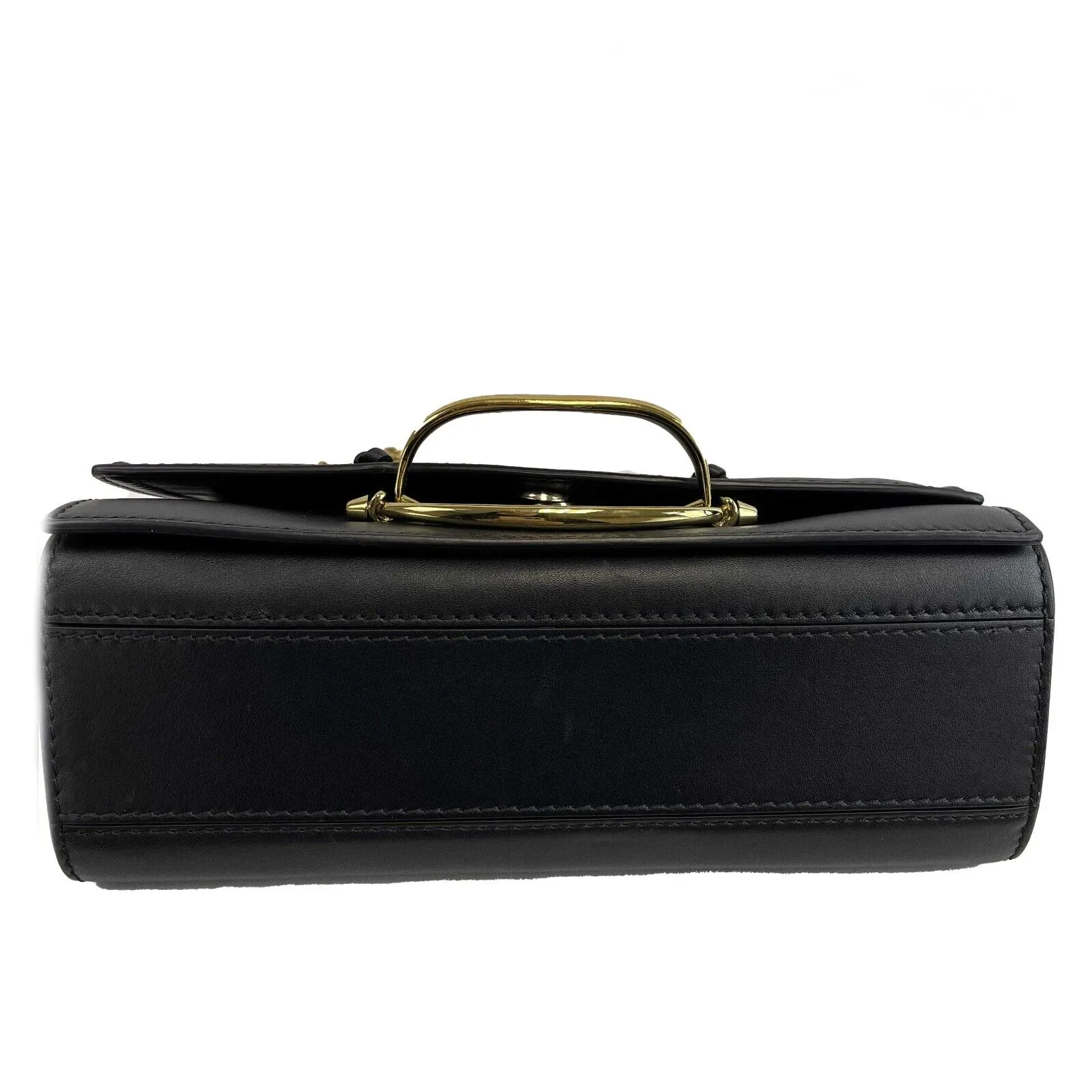 Alexander McQueen - Black / Gold Calfskin Leather - Braided Story Shoulder Bag