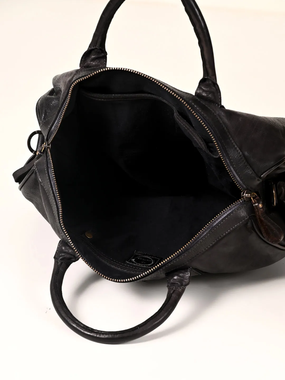 Alexander: Real Leather Duffle Bag by Art N Vintage