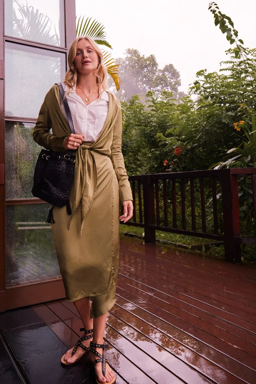 Alya Bucket Leather Bag