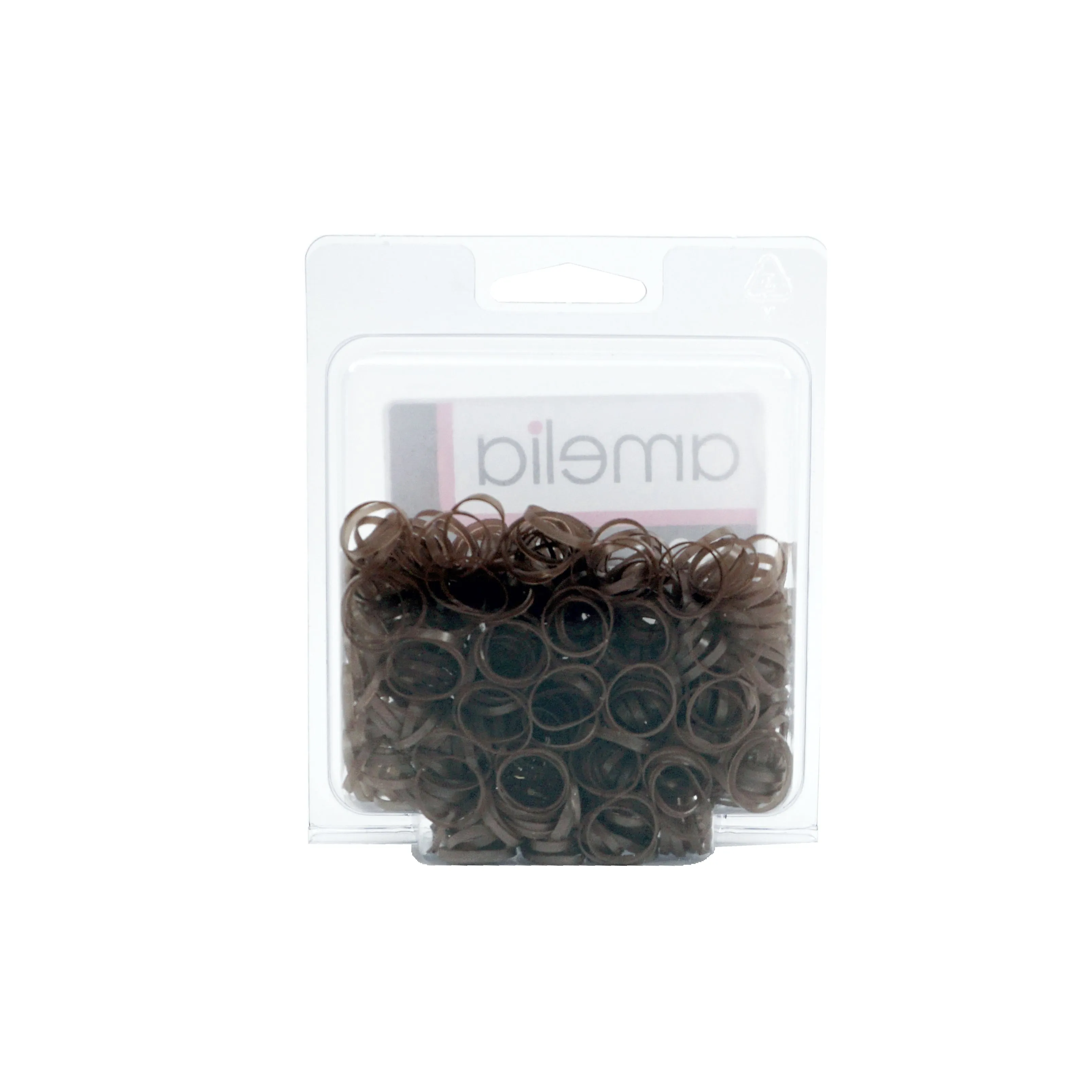 Amelia Beauty | 1/2in, Brown, Tangle Free Elastic Pony Tail Holders | Made in USA, Ideal for Ponytails, Braids, Twists. For Women, Girls. Pain Free, Snag Free, Easy Off | 500 Pack