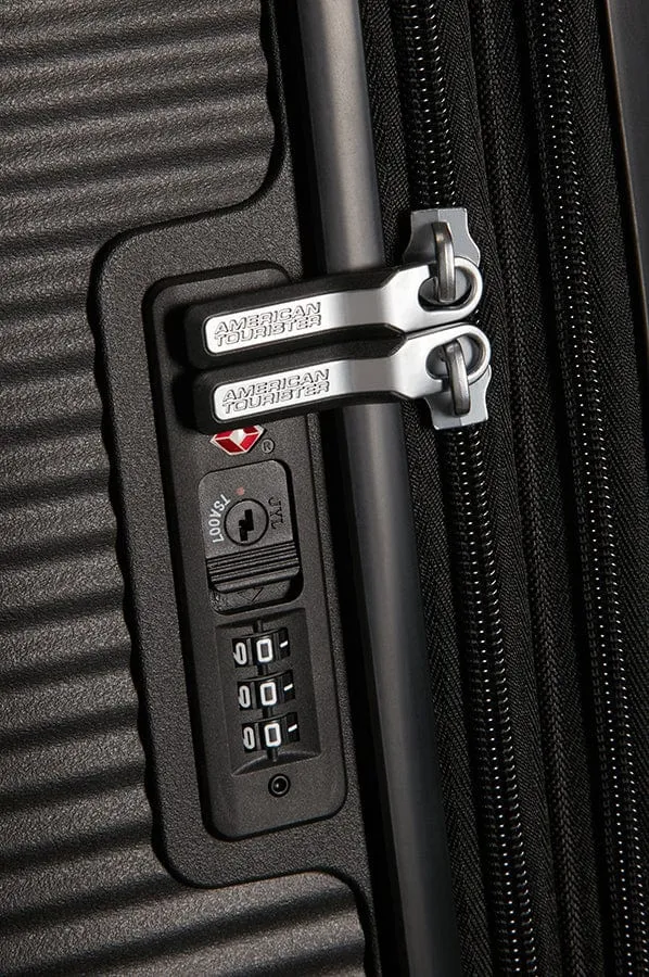American Tourister Soundbox 4 Wheel Cabin Baggage Spinner Expandable Suitcase 55 cm