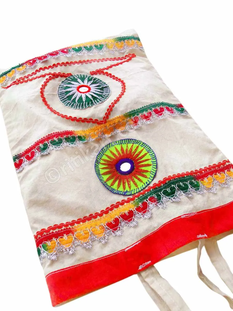 Applique Cotton Hand Bag