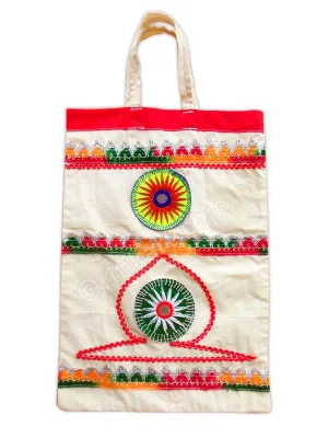 Applique Cotton Hand Bag