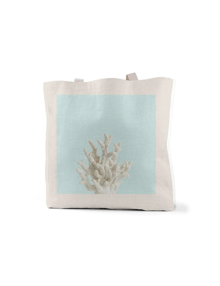 Aqua Coral Tote, College Student Gift, Christmas Gift, Mother's Day Gift