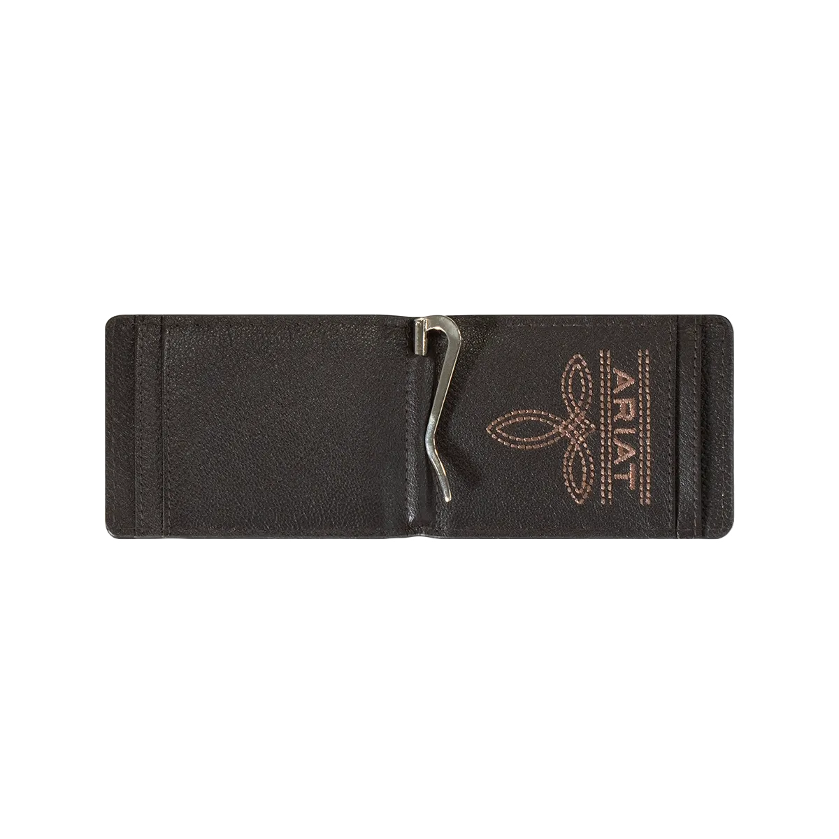 Ariat American Flag Logo Aged Bark Money Clip Wallet A35550217