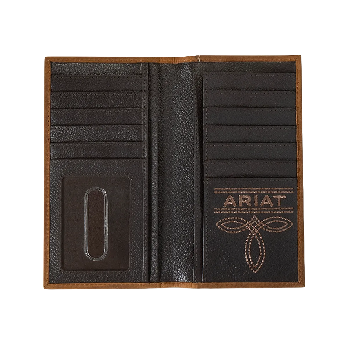 Ariat American Flag Logo Aged Bark Rodeo Wallet A35547217
