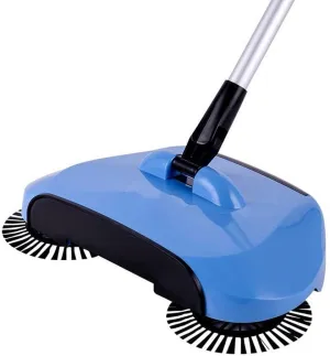 Automatic Spin Sweeper Magic Spinning Broom, BLUE! No Batteries, No Cords, No Bags! Box has slight damage, contents are perfect!