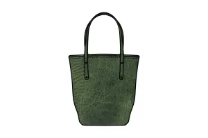 AVERY LEATHER TOTE BAG - SLIM MEDIUM - JADE BISON