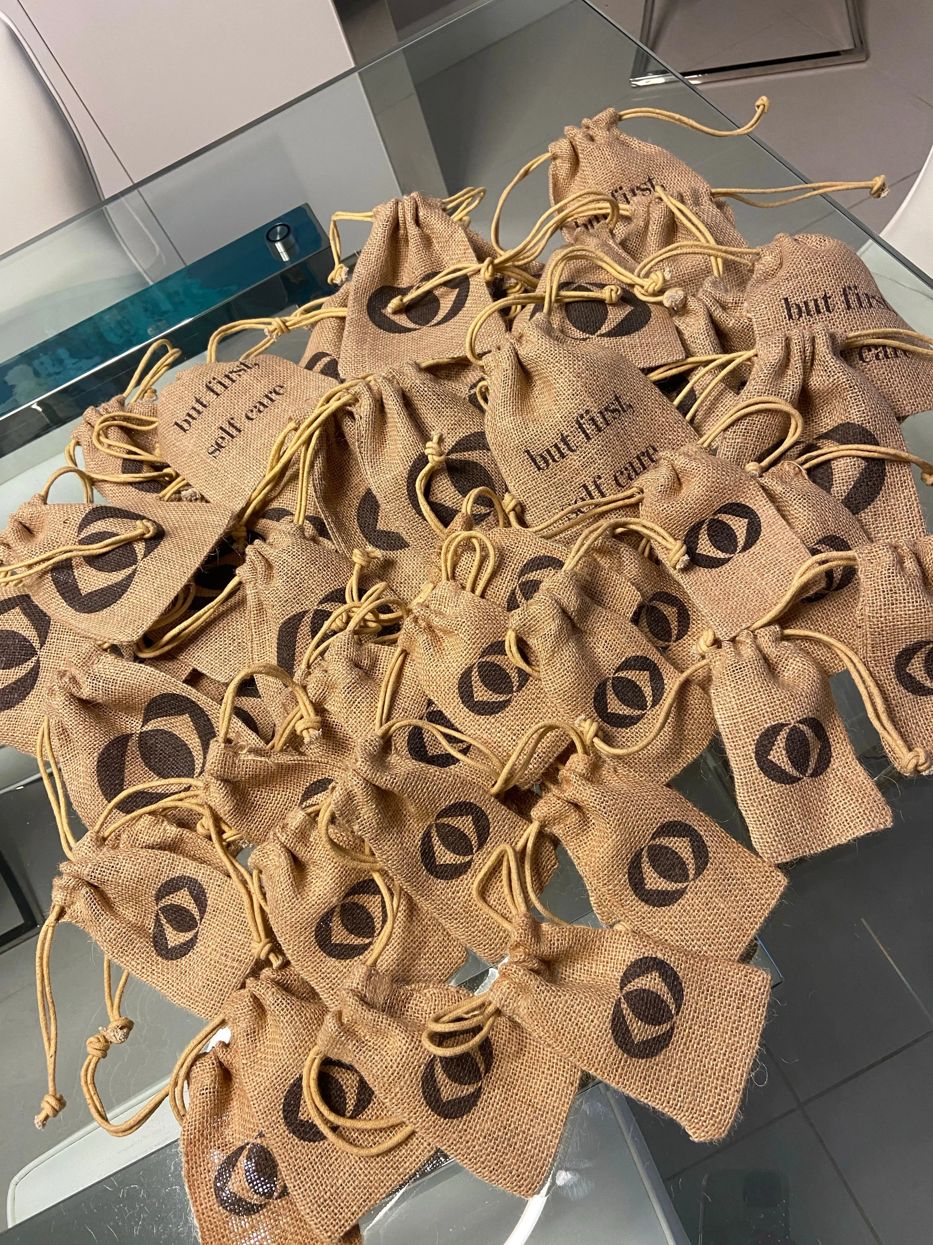 Bag Mini Burlap Drawstring Pouch Gift Jewelry bag