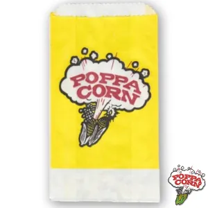 BAG007 - Small 7" Poppa Corn Paper Bags - 1 oz - 1000/Case