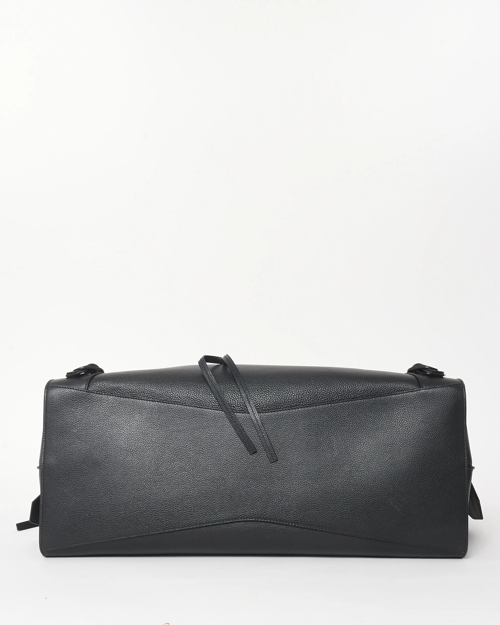 Balenciaga Black Grained Leather Large Neo Travel Shoulder Bag
