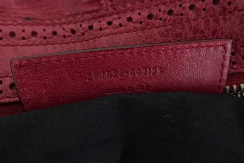 Balenciaga Giant Brogues Covered Work Bag Raspberry Leather Large Satchel