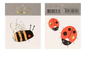 Bee & Ladybug Small Tattoos