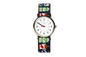 Beer Bottle Needlepoint Watch Strap and Timex Watch Face