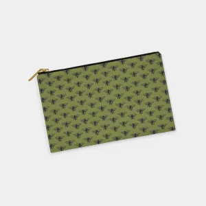 Bees Personalized Zipper Pouch (on olive)