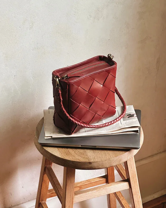 bembien / alix bag - grande weave - caramel