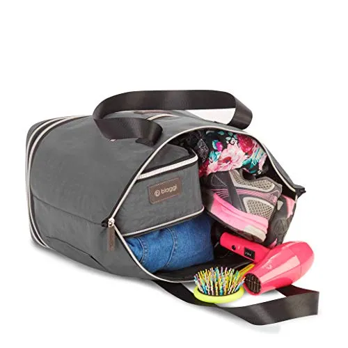 biaggi ZipSak Boost Convertible Carryall - TSA Approved, Durable Travel Tote, Gym, and Weekender Bag for Women - (Grey)