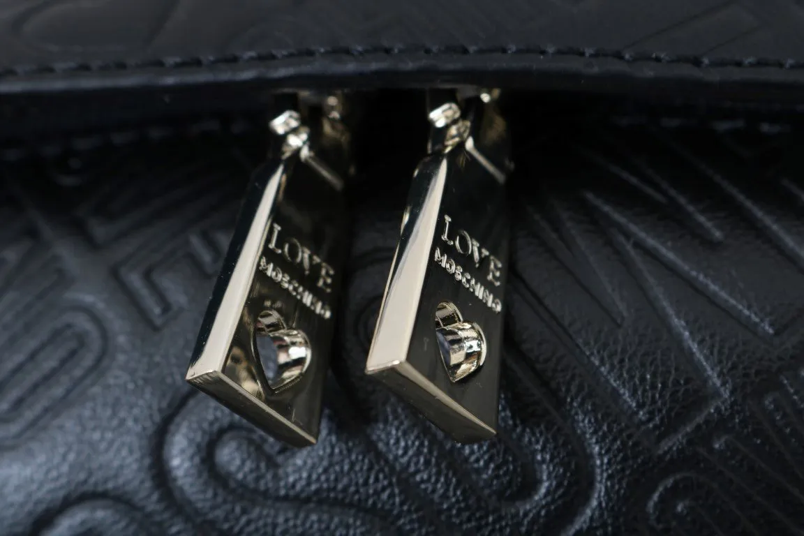 Black Faux Leather Backpack