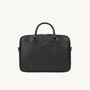 ﻿Black Invictus Leather Briefcase