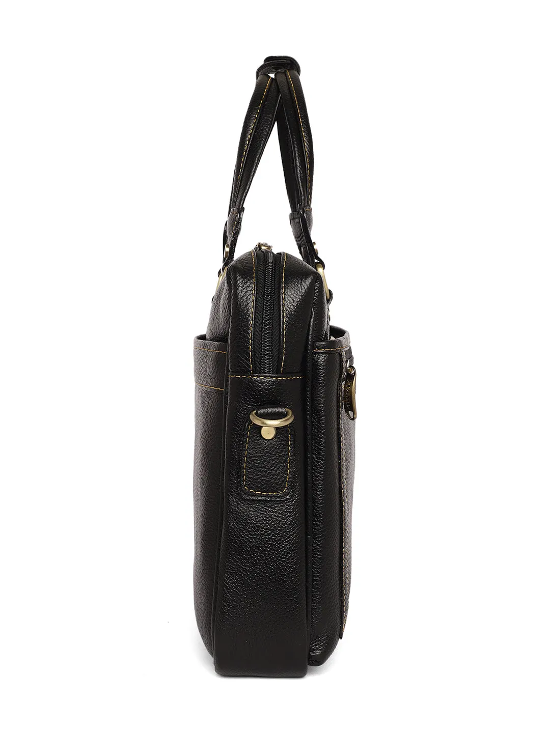 Black Leather Laptop Bags ZP12116