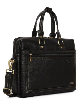 Black Leather Laptop Bags ZP12116
