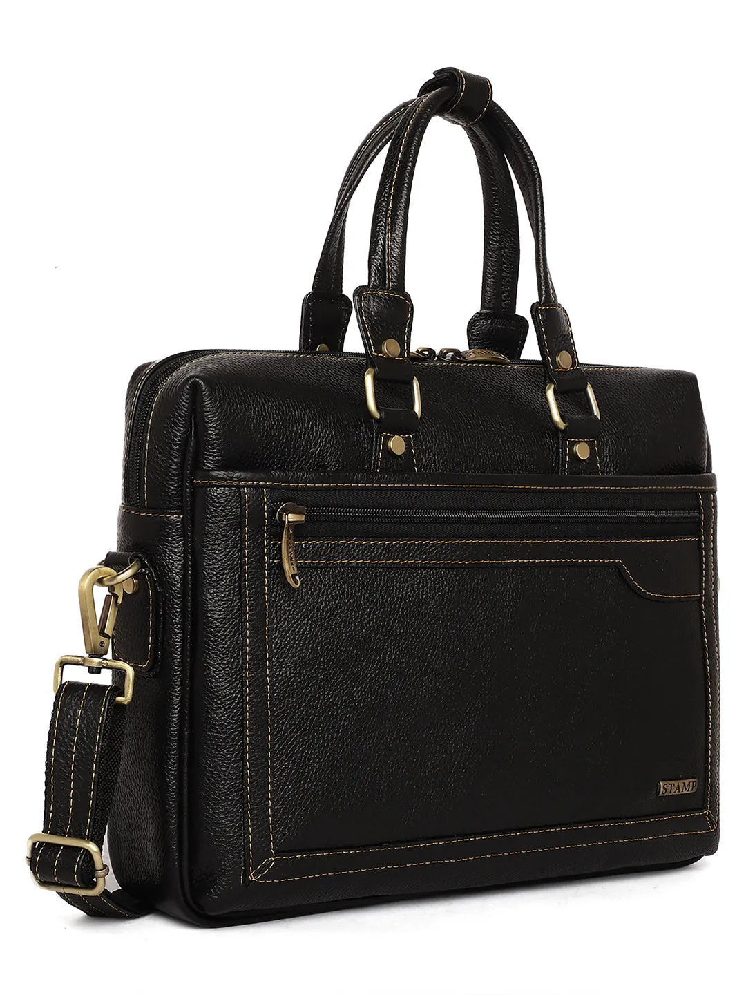 Black Leather Laptop Bags ZP12116