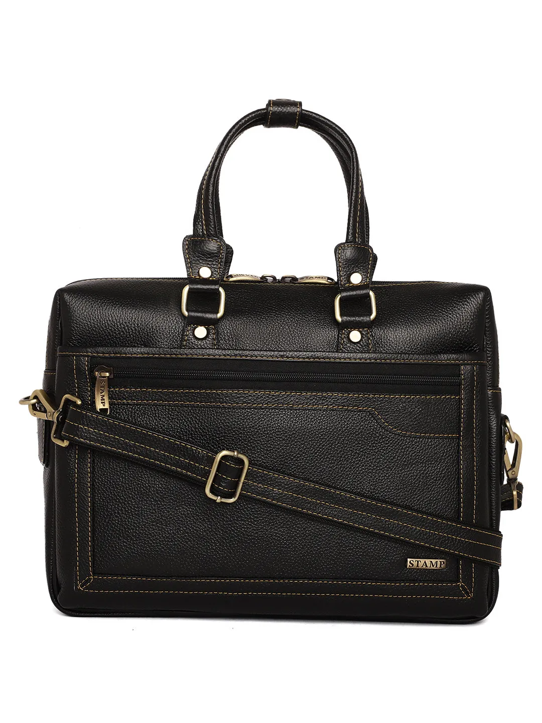 Black Leather Laptop Bags ZP12116