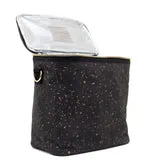 BLACK PAPER - GOLD SPLATTER LUNCH POCHE