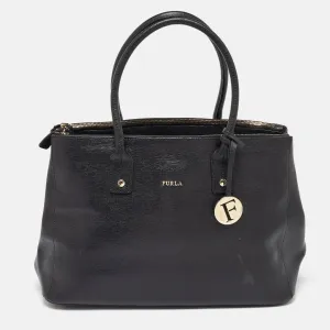 Black Saffiano Leather Linda Tote
